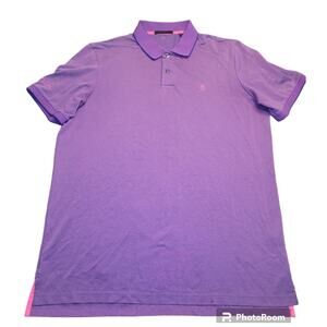 Greyson Saranac Men’s Large Purple Performance Golf Polo Shirt EUC